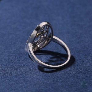 Bague élégante Arbre de Vie avec finitions dorées en argent