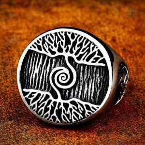 Bijou homme en métal inspiré de l'Arbre de Vie
