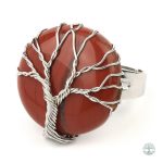 Bague Arbre de Vie en Jaspe Rouge