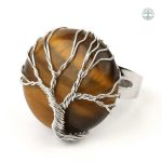 Bague Arbre de Vie en Œil-de-Tigre
