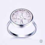 Bague symbolique Arbre de Vie avec opale