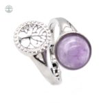 Bague Arbre de Vie avec Pierre Améthyste