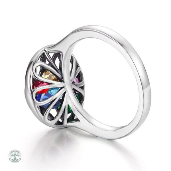 Bague élégante arbre de vie pour célébrer les naissances