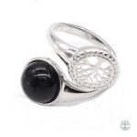 Bague Arbre de Vie en Onyx Noir