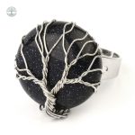 Bague Arbre de Vie en Sable Bleu