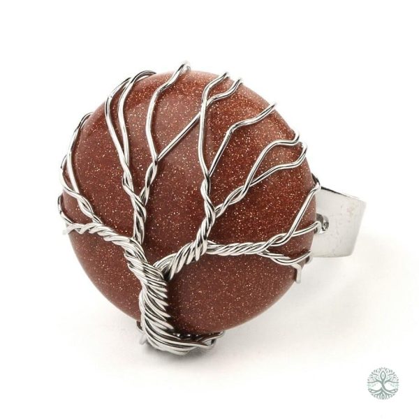 Bague Arbre de Vie en Sable Marron