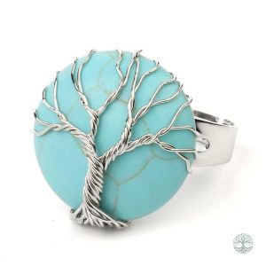 Bague Arbre de Vie en turquoise élégante et symbolique