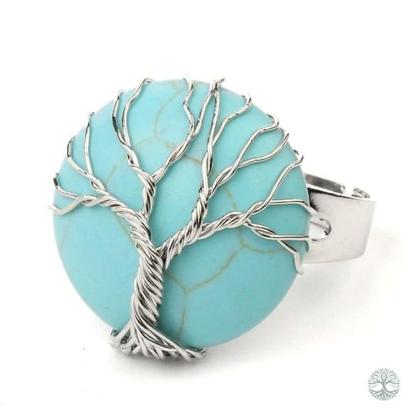 Bague Arbre de Vie en turquoise élégante et symbolique