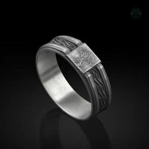 Bague viking Arbre de Vie en acier inoxydable