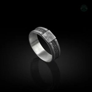 Design viking Bague Arbre de Vie en acier inoxydable
