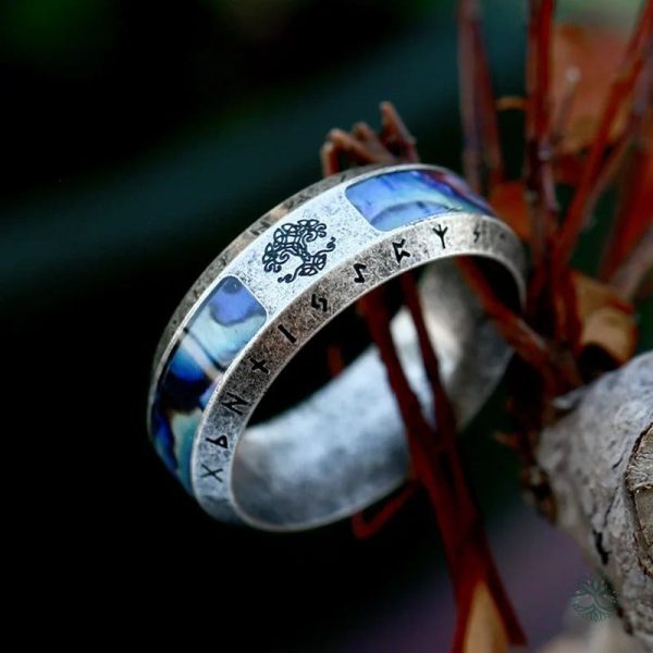Bague Arbre de Vie Viking en métal fantaisie