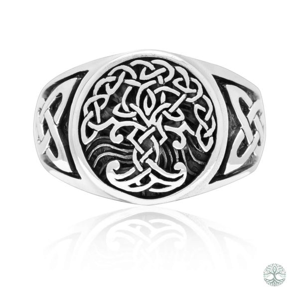 Bague Yggdrasil Arbre de Vie en argent