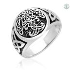 Bague Arbre de Vie avec motif Yggdrasil