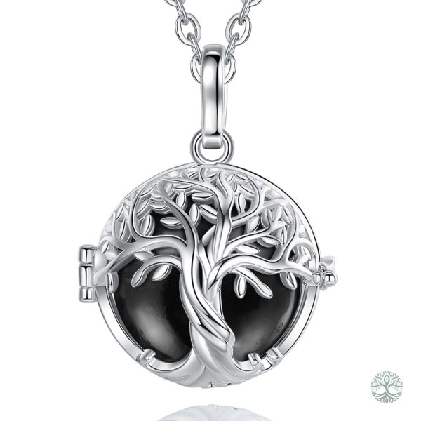 Bola de grossesse noir avec motif arbre de vie