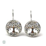 Boucles d'oreilles Arbre de Vie en cabochon