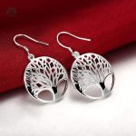 Boucles d'oreilles en cuivre avec motif Arbre de Vie