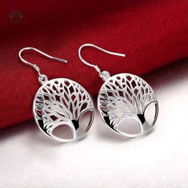 Boucles d'oreilles en cuivre avec motif Arbre de Vie