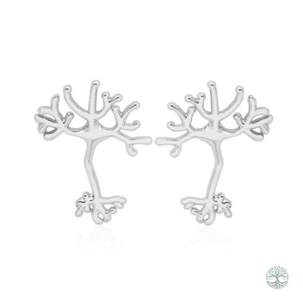 Boucles d'oreilles arbre de vie en argent, design réaliste