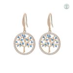 Boucles d'oreilles chic Arbre de Vie en or