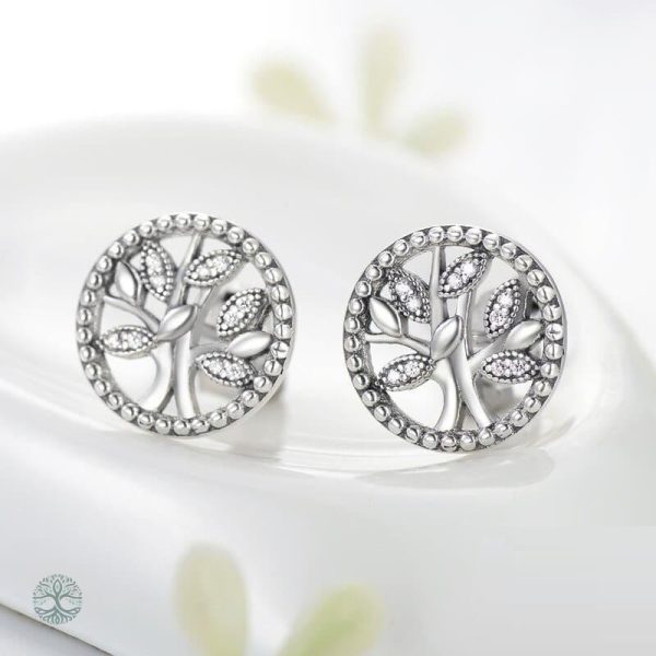 Élégantes boucles d'oreilles en forme d'Arbre de Vie