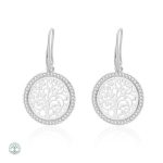 Boucles d'oreilles Arbre de Vie en plaqué argent