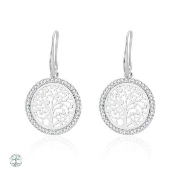 Boucles d'oreilles Arbre de Vie en plaqué argent