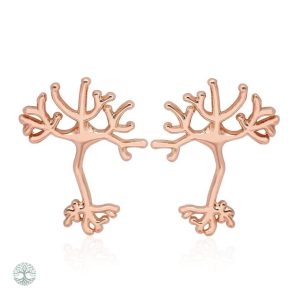 Boucles d'oreilles Arbre de Vie en or rose
