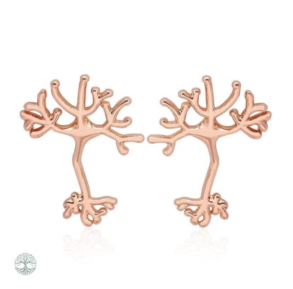 Boucles d'oreilles Arbre de Vie en or rose