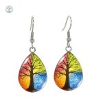 Boucles d'oreilles Arbre de Vie représentant les 4 saisons