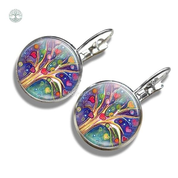Boucles d'oreilles Arbre de Vie Amour Éternel en design élégant