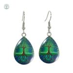Boucles d’Oreilles Arbre de Vie Ancrage en métal élégant
