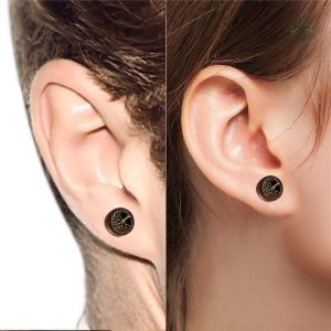 Boucles d'oreilles artisanales en bois, design arbre symbolique