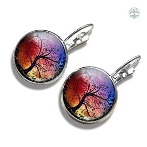 Boucles d'oreilles Arbre de Vie Futur en design élégant