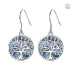 Boucles d'oreilles Arbre de Vie en argent sterling 925