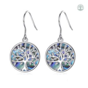 Boucles d'oreilles Arbre de Vie en argent sterling 925