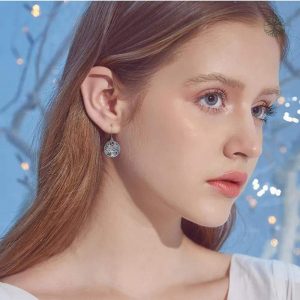 Boucles d'oreilles en nacre Arbre de Vie en argent