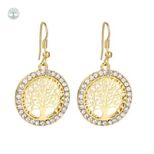 Boucles d'oreilles Arbre de Vie en or