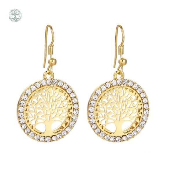 Boucles d'oreilles Arbre de Vie en or