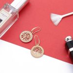 Bijoux Arbre de Vie, boucles d'oreilles élégantes en or
