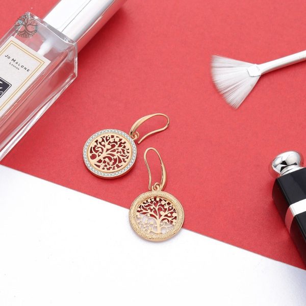 Bijoux Arbre de Vie, boucles d'oreilles élégantes en or