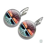 Boucles d'oreilles Arbre de Vie avec motif racine