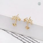 Boucles d’oreilles en or, motif Arbre de Vie, style raffiné et unique