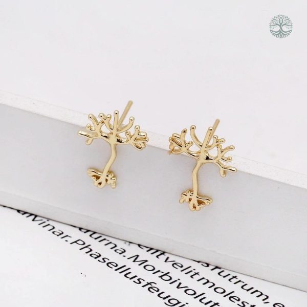 Boucles d’oreilles en or, motif Arbre de Vie, style raffiné et unique
