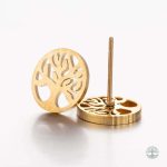 Boucles d'oreilles Arbre de Vie en métal raffiné