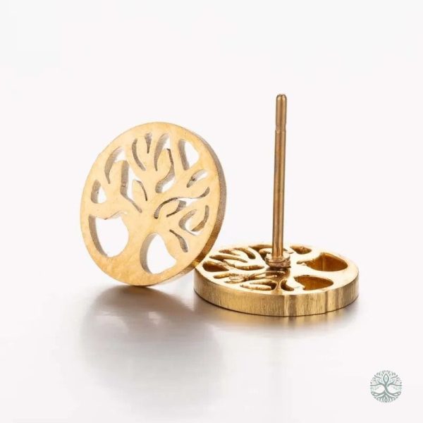 Boucles d'oreilles Arbre de Vie en métal raffiné