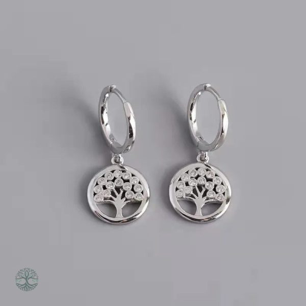 Dormeuses Arbre de Vie en argent, accessoire raffiné