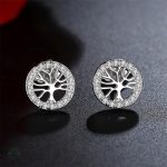 Boucles d'oreilles en forme d'arbre de vie