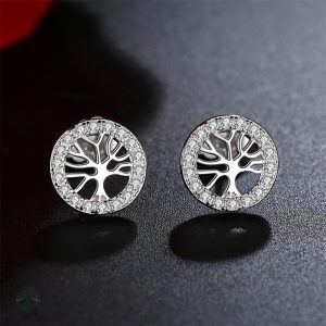 Boucles d'oreilles en forme d'arbre de vie