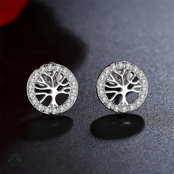 Boucles d'oreilles en forme d'arbre de vie