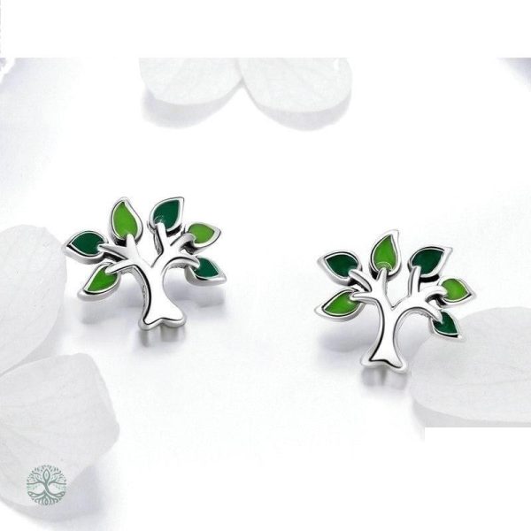 Boucles d'oreilles design Arbre de Vie en métal